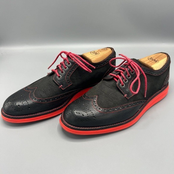 Donald J Pliner Mens Oxford Wingtip EVEB Black shoes size 7.5 M - Picture 4 of 12